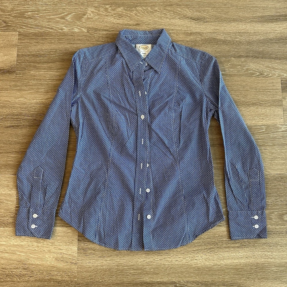 Talbots Long Sleeve Button Shirt Blue Women's 10
